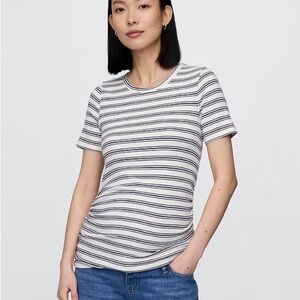 GAP Maternity Navy and White Striped Tee